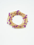 CB2176 Rhinestone Beads and Coil Stretch Bracelet Set - MiMi Wholesale