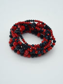 CB2177 7 Piece Glass Beaded Bracelet Set - MiMi Wholesale