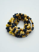 CB2177 7 Piece Glass Beaded Bracelet Set - MiMi Wholesale