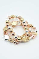 CB2183 Multi Strand Mixed Beaded Bracelet - MiMi Wholesale