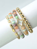 CB2189 4 Piece Multi Color Beaded Bracelet Set - MiMi Wholesale