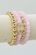 CB2189 4 Piece Multi Color Beaded Bracelet Set - MiMi Wholesale