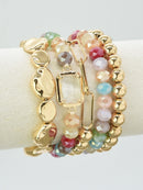 CB2191 5 Piece Beaded Bracelet Set - MiMi Wholesale