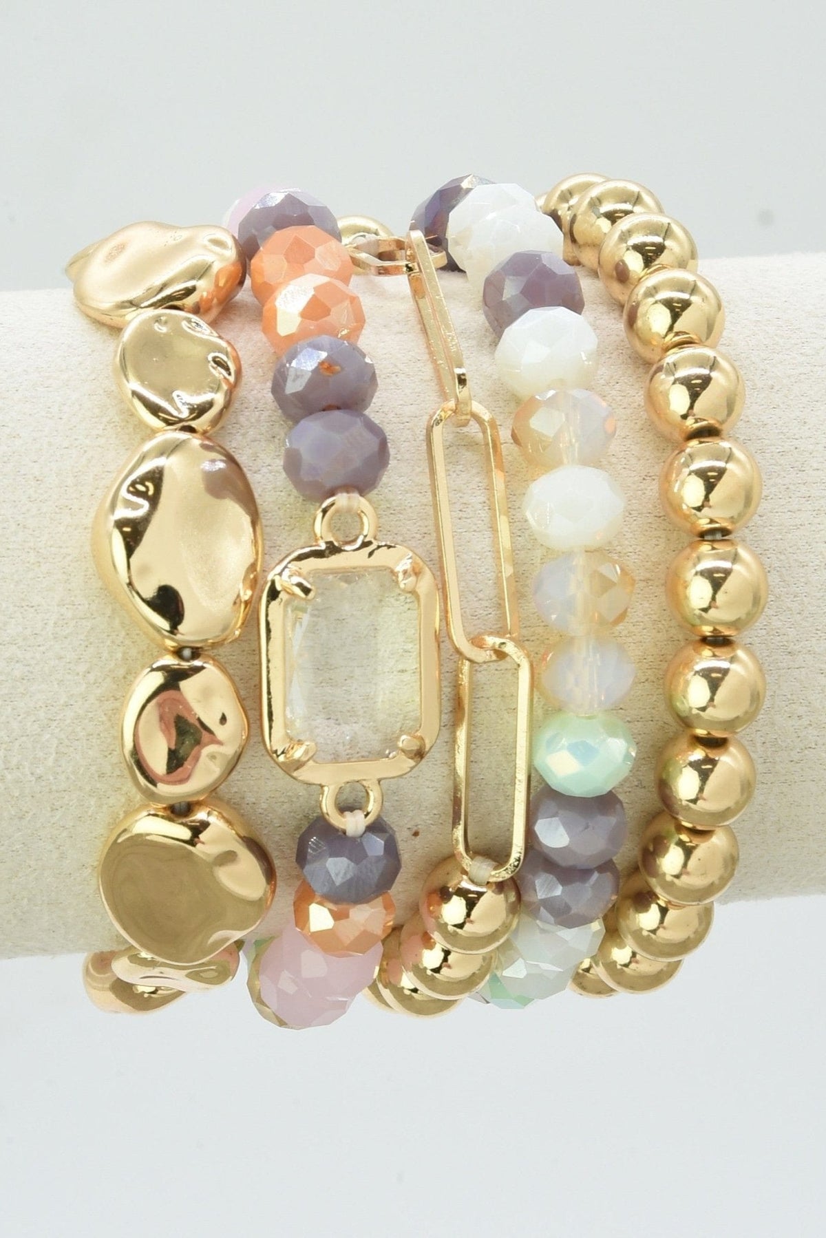 CB2191 5 Piece Beaded Bracelet Set - MiMi Wholesale