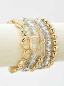 CB2191 5 Piece Beaded Bracelet Set - MiMi Wholesale