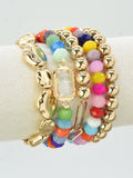 CB2191 5 Piece Beaded Bracelet Set - MiMi Wholesale
