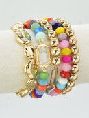 CB2191 5 Piece Beaded Bracelet Set - MiMi Wholesale
