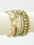 CB2191 5 Piece Beaded Bracelet Set - MiMi Wholesale