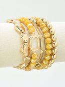 CB2191 5 Piece Beaded Bracelet Set - MiMi Wholesale