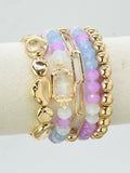 CB2191 5 Piece Beaded Bracelet Set - MiMi Wholesale