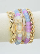CB2191 5 Piece Beaded Bracelet Set - MiMi Wholesale