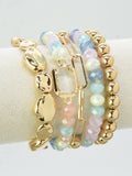 CB2191 5 Piece Beaded Bracelet Set - MiMi Wholesale