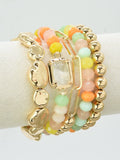 CB2191 5 Piece Beaded Bracelet Set - MiMi Wholesale