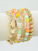 CB2191 5 Piece Beaded Bracelet Set - MiMi Wholesale