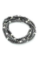 CB2205 4mm CCB Pearl Stretch Bracelet Set - MiMi Wholesale