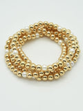 CB2208 5 Piece CCB Pearl Stretch Bracelet Set - MiMi Wholesale