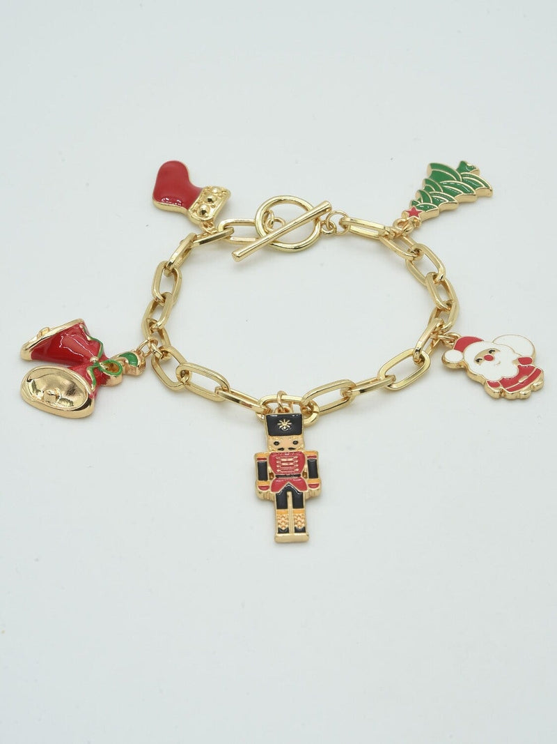 CB2226 Christmas Charm Bracelet - MiMi Wholesale