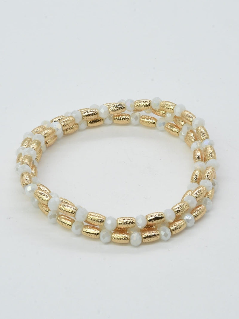 CB2231 3 Piece Gold and Color Bead Multi Strand Set - MiMi Wholesale