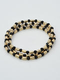 CB2231 3 Piece Gold and Color Bead Multi Strand Set - MiMi Wholesale