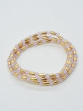 CB2231 3 Piece Gold and Color Bead Multi Strand Set - MiMi Wholesale