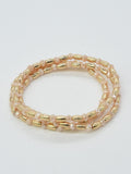 CB2231 3 Piece Gold and Color Bead Multi Strand Set - MiMi Wholesale