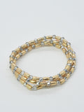 CB2231 3 Piece Gold and Color Bead Multi Strand Set - MiMi Wholesale