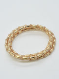 CB2231 3 Piece Gold and Color Bead Multi Strand Set - MiMi Wholesale