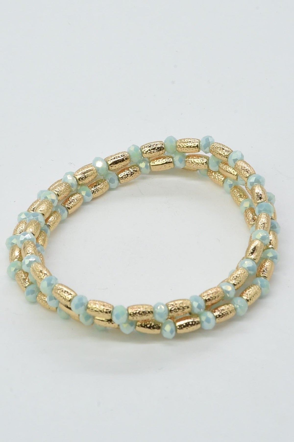 CB2231 3 Piece Gold and Color Bead Multi Strand Set - MiMi Wholesale