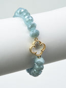 CB2232 Clover Stretch Glass Bead Bracelet - MiMi Wholesale