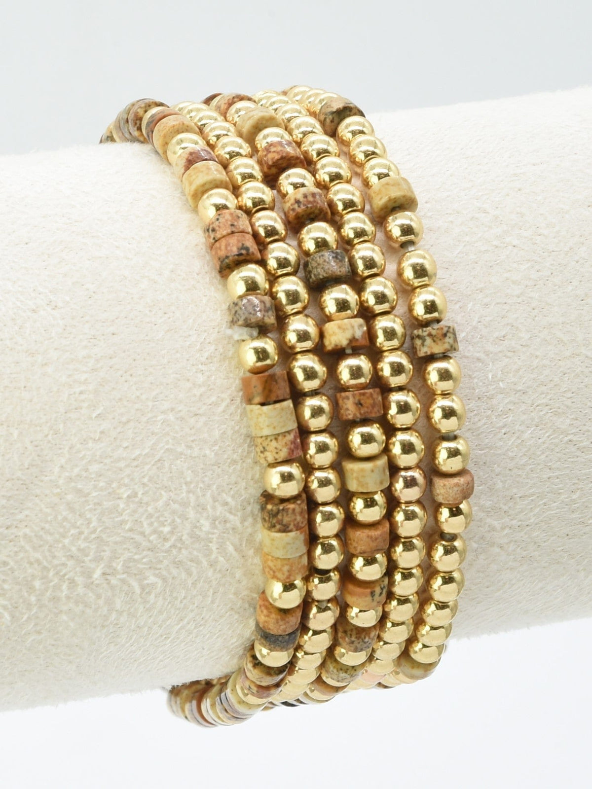 CB2241 5 Piece CCB Semi Precious Bracelet Set - MiMi Wholesale