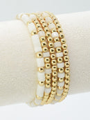 CB2241 5 Piece CCB Semi Precious Bracelet Set - MiMi Wholesale