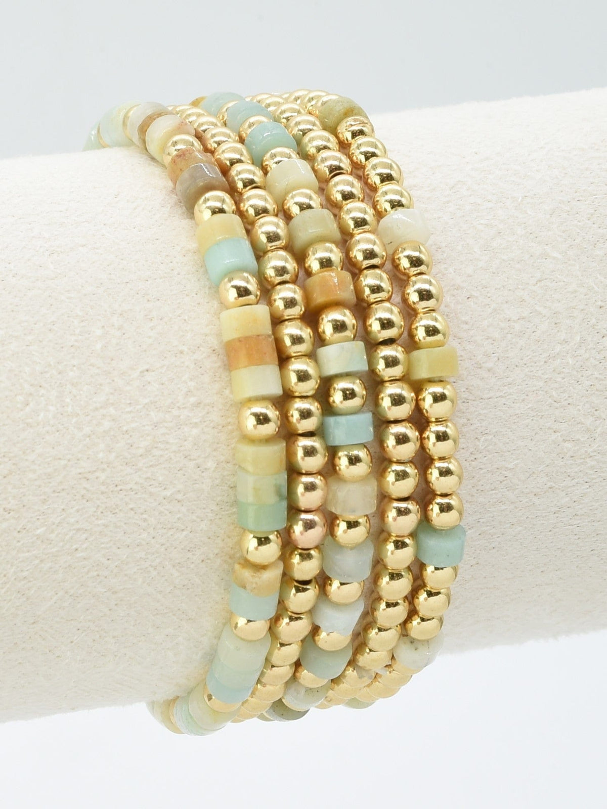 CB2241 5 Piece CCB Semi Precious Bracelet Set - MiMi Wholesale