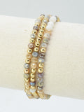 CB2242 4mm 3pcs CCB Glass Bead Bracelets - MiMi Wholesale