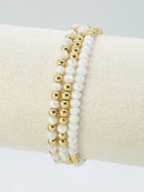 CB2242 4mm 3pcs CCB Glass Bead Bracelets - MiMi Wholesale
