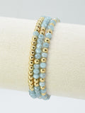 CB2242 4mm 3pcs CCB Glass Bead Bracelets - MiMi Wholesale