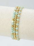 CB2242 4mm 3pcs CCB Glass Bead Bracelets - MiMi Wholesale