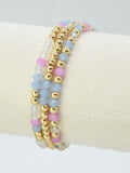 CB2242 4mm 3pcs CCB Glass Bead Bracelets - MiMi Wholesale