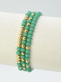 CB2242 4mm 3pcs CCB Glass Bead Bracelets - MiMi Wholesale