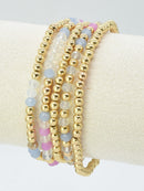 CB2243 5 Piece CCB Glass Bead Bracelet Set - MiMi Wholesale