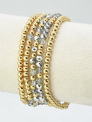 CB2243 5 Piece CCB Glass Bead Bracelet Set - MiMi Wholesale