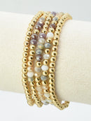CB2243 5 Piece CCB Glass Bead Bracelet Set - MiMi Wholesale