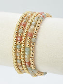 CB2243 5 Piece CCB Glass Bead Bracelet Set - MiMi Wholesale