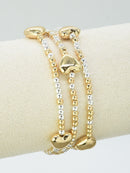 CB2256 3 Piece Heart Beaded Bracelet Set - MiMi Wholesale
