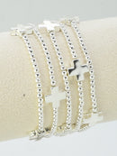 CB2259 5 Piece Cross Beaded Bracelet Set - MiMi Wholesale
