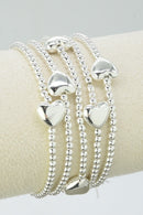 CB2260 5 Piece Heart Beaded Bracelet Set - MiMi Wholesale