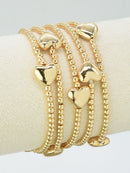 CB2260 5 Piece Heart Beaded Bracelet Set - MiMi Wholesale