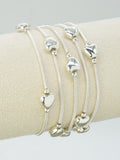 CB2268 5 Piece Heart Stretch Bracelet Set - MiMi Wholesale