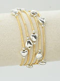 CB2268 5 Piece Heart Stretch Bracelet Set - MiMi Wholesale