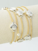 CB2270 5 Piece Shell Stretch Bracelet Set - MiMi Wholesale