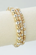 CB2275 3PC Mixed Stretch Bracelets - MiMi Wholesale
